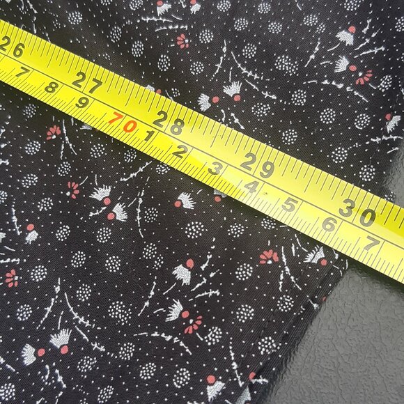 Perry Ellis SZ M Black w/ White & Salmon Print Men's Button Up Cotton Shirt - Picture 14 of 15